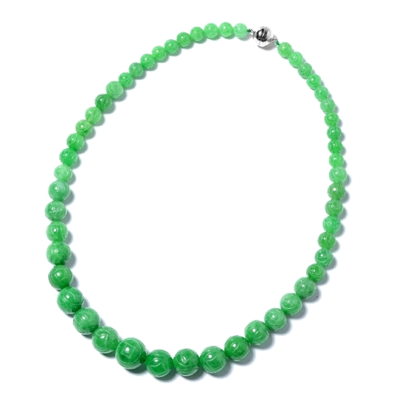 BURMESE JADE ROUND NECKLACE - Picture 3 of 8